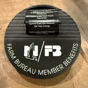 Vintage Ohio Farm Bureau Magnetic Paper Clip Holder